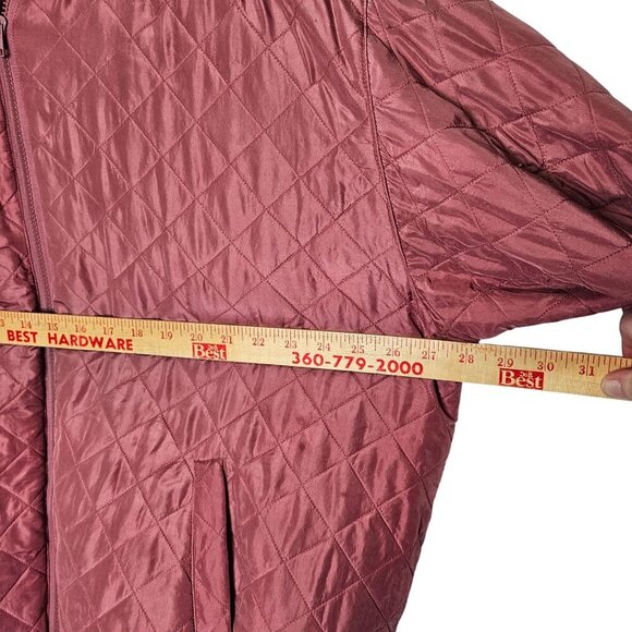 Vintage‎ Partners II Womens Quilted Bomber Jacket 2X Pink 100% Silk Vintage 80s - Picture 8 of 12